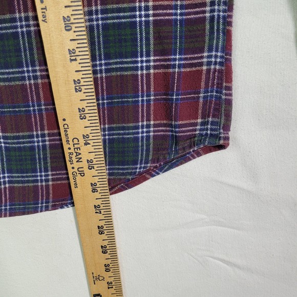 Chaps Performance Plaid Flannel Men Sz Small Shirt Button Down Christmas Cotton - Picture 9 of 9